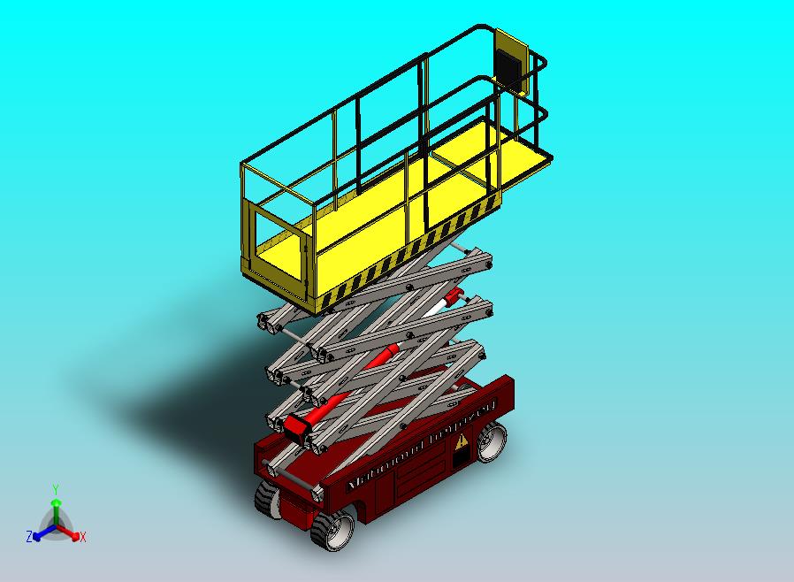 剪式升降机3D图纸+Solidworks设计