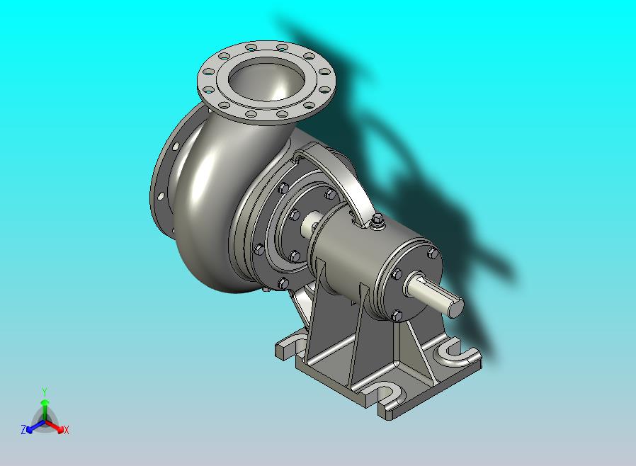 离心式水泵3D模型