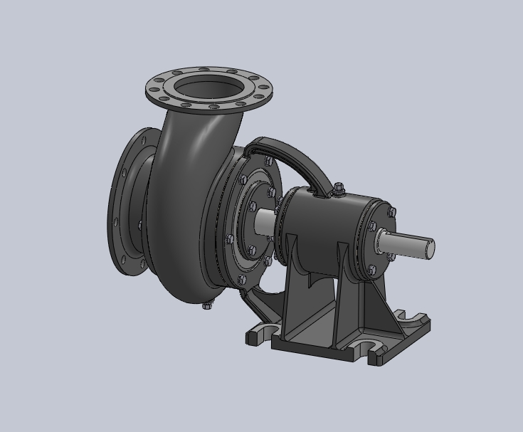 离心式水泵3D模型