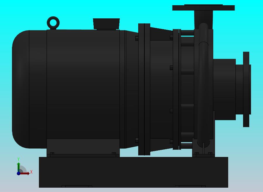 南方泵NIS，NISF泵外形（80-50-250）4kW-4极