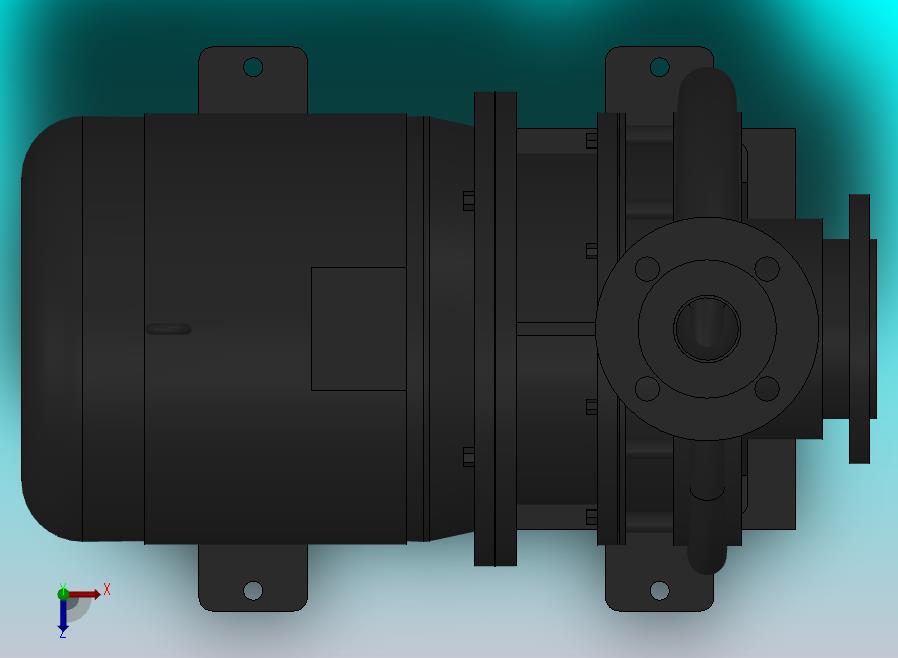 南方泵NIS，NISF泵外形（80-50-250）4kW-4极