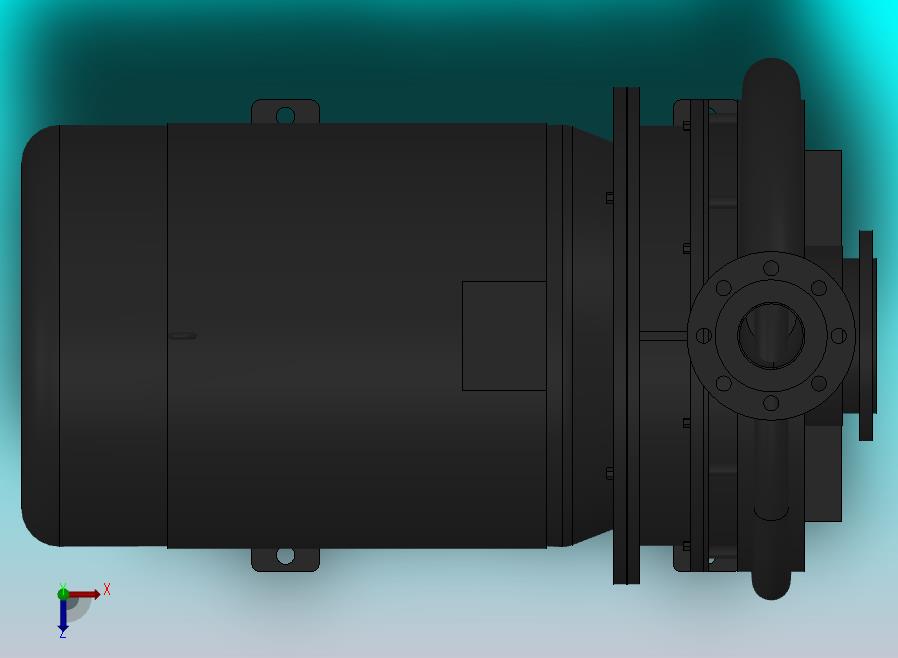 南方泵NIS，NISF泵外形（125-80-400）30kW-4极