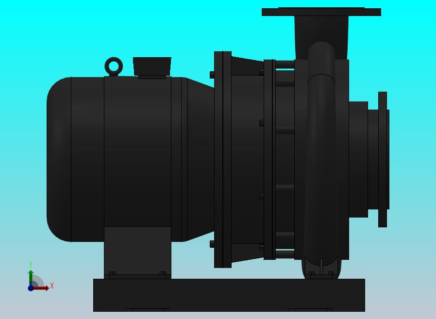 南方泵NIS，NISF泵外形（125-100-200）4kW-4极