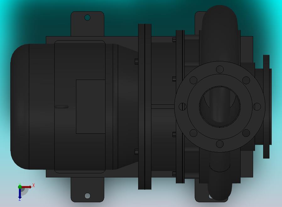 南方泵NIS，NISF泵外形（125-100-200）4kW-4极