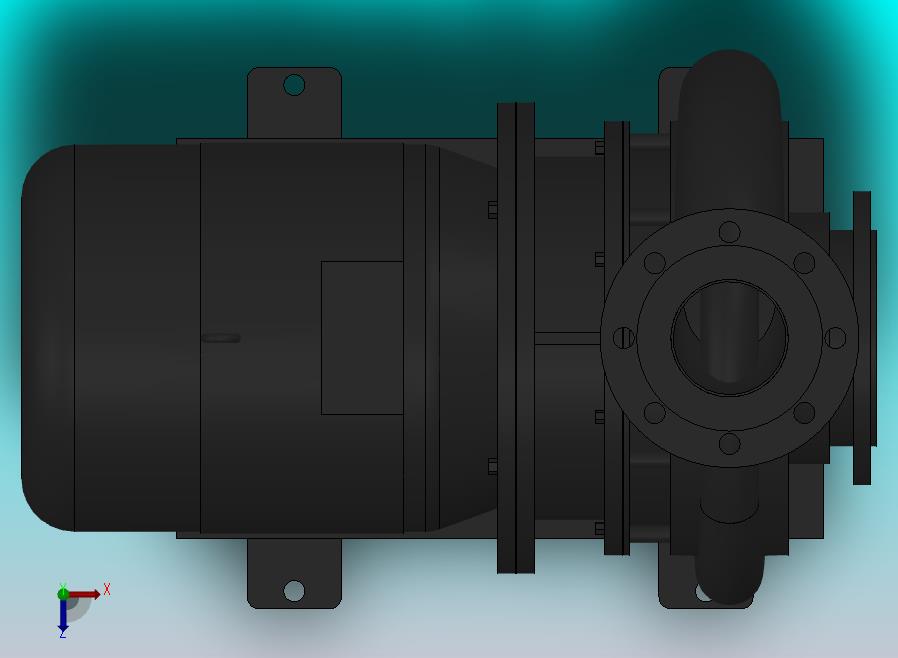 南方泵NIS，NISF泵外形（125-100-200）7.5kW-4极