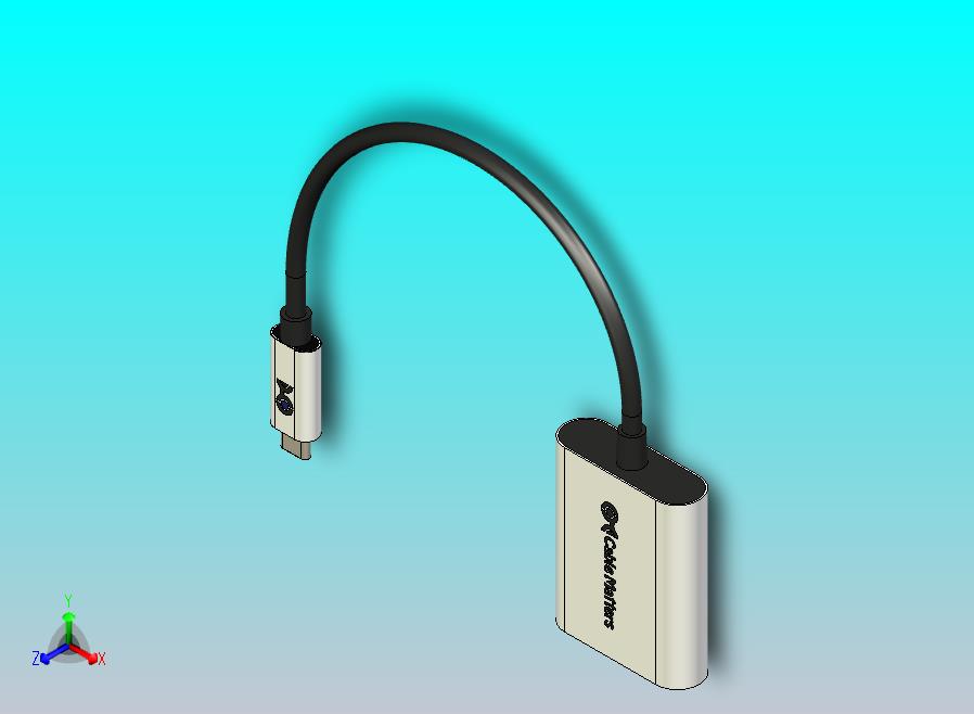 cable matters usb c转hdmi  适配器，带w充电