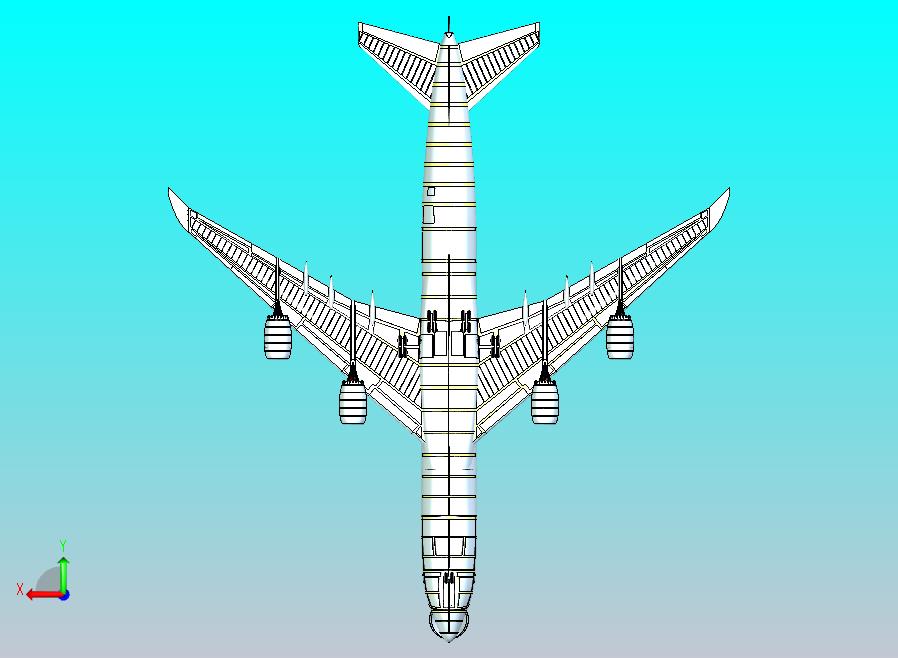 747-8F货机实体装配模型