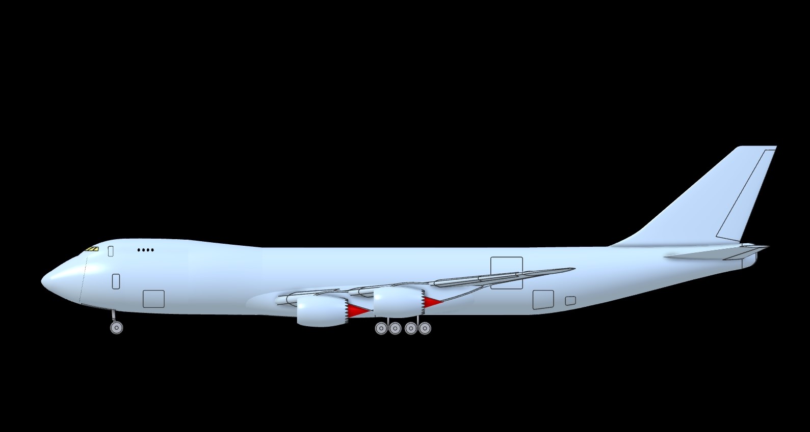 747-8F货机实体装配模型