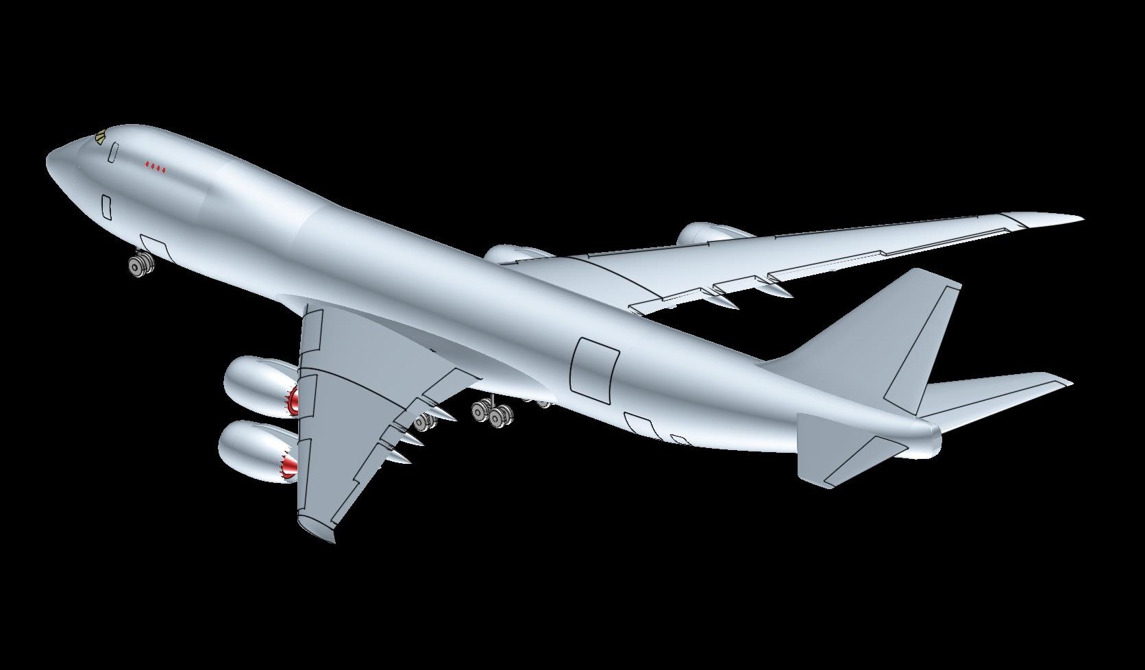 747-8F货机实体装配模型