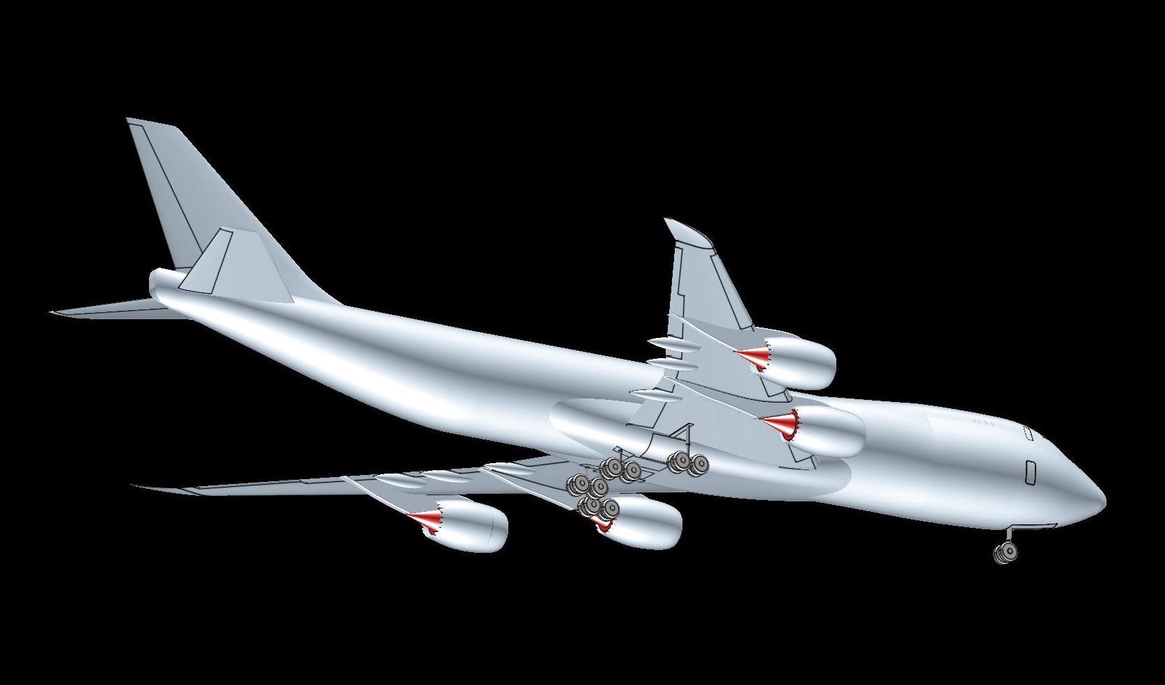 747-8F货机实体装配模型