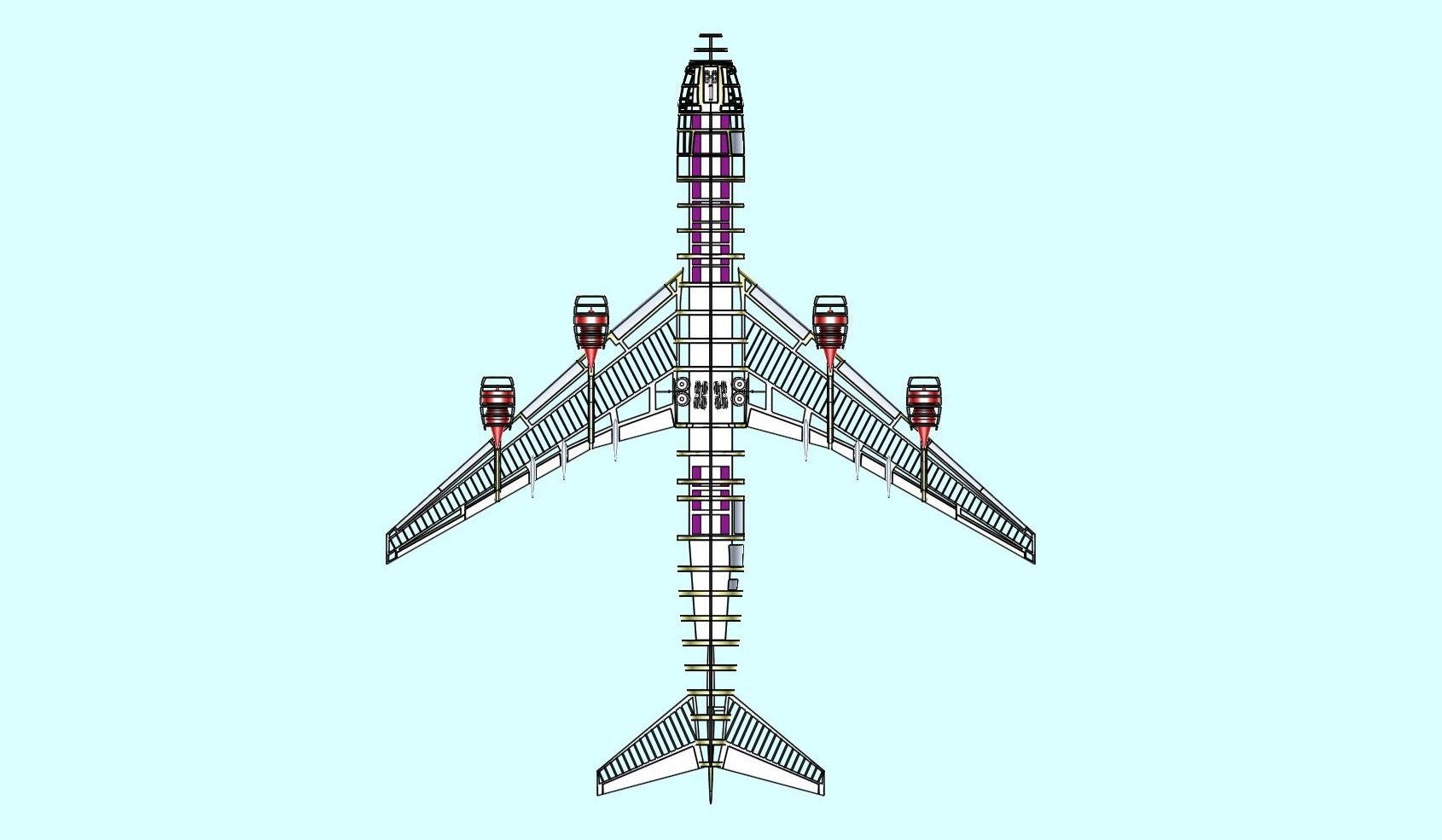 747-8F货机实体装配模型