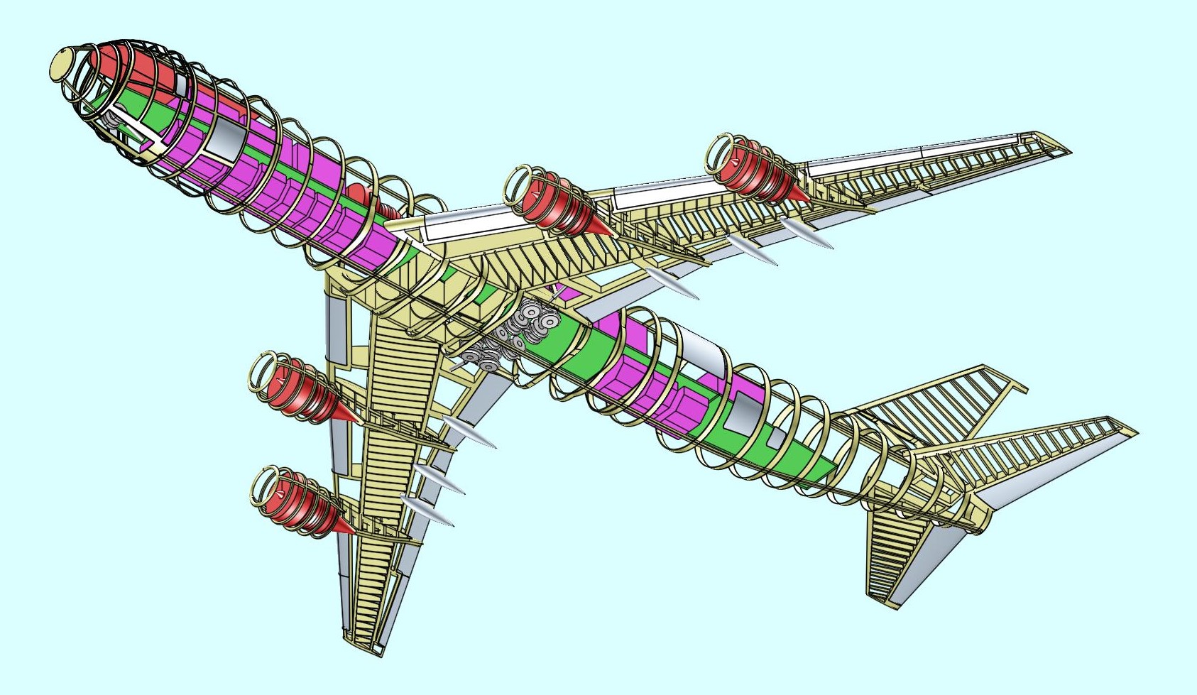 747-8F货机实体装配模型