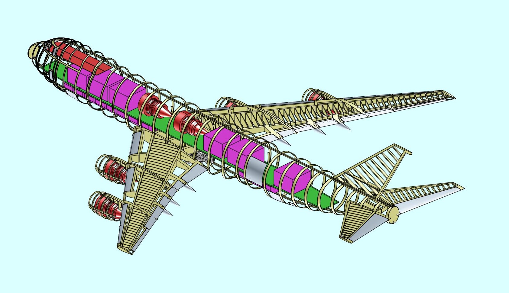 747-8F货机实体装配模型