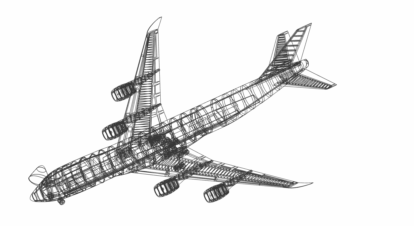 747-8F货机实体装配模型