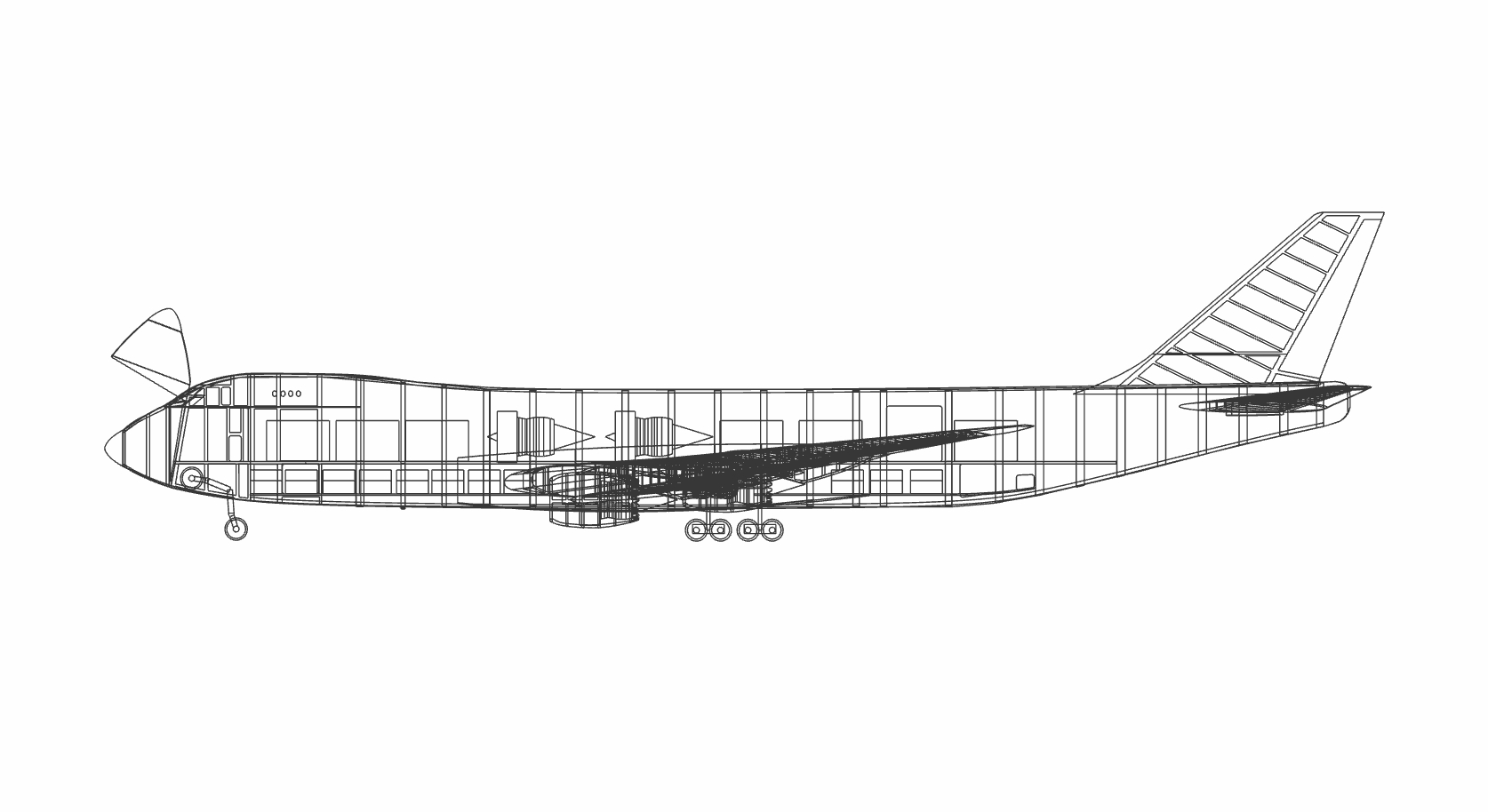 747-8F货机实体装配模型