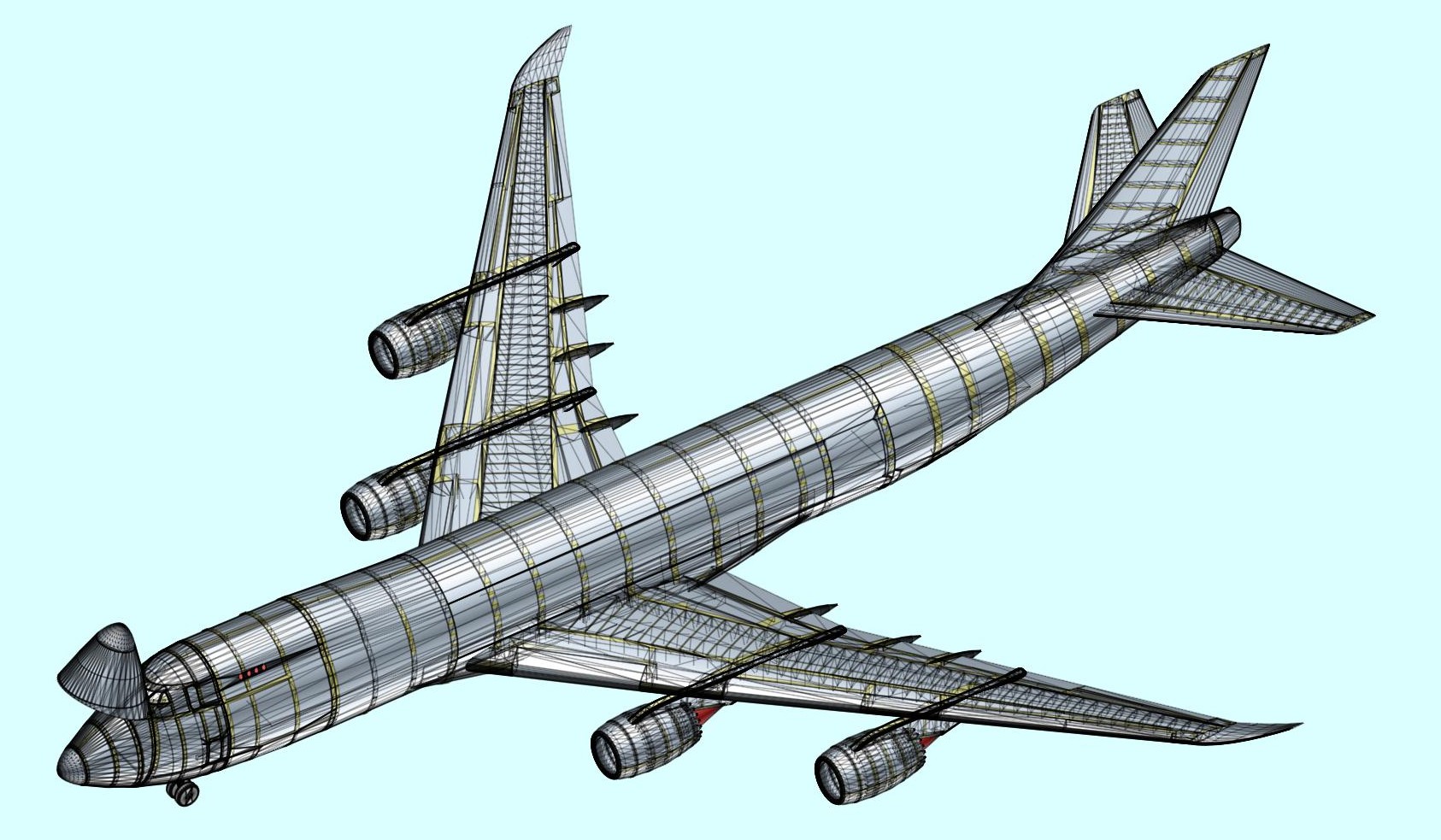 747-8F货机实体装配模型