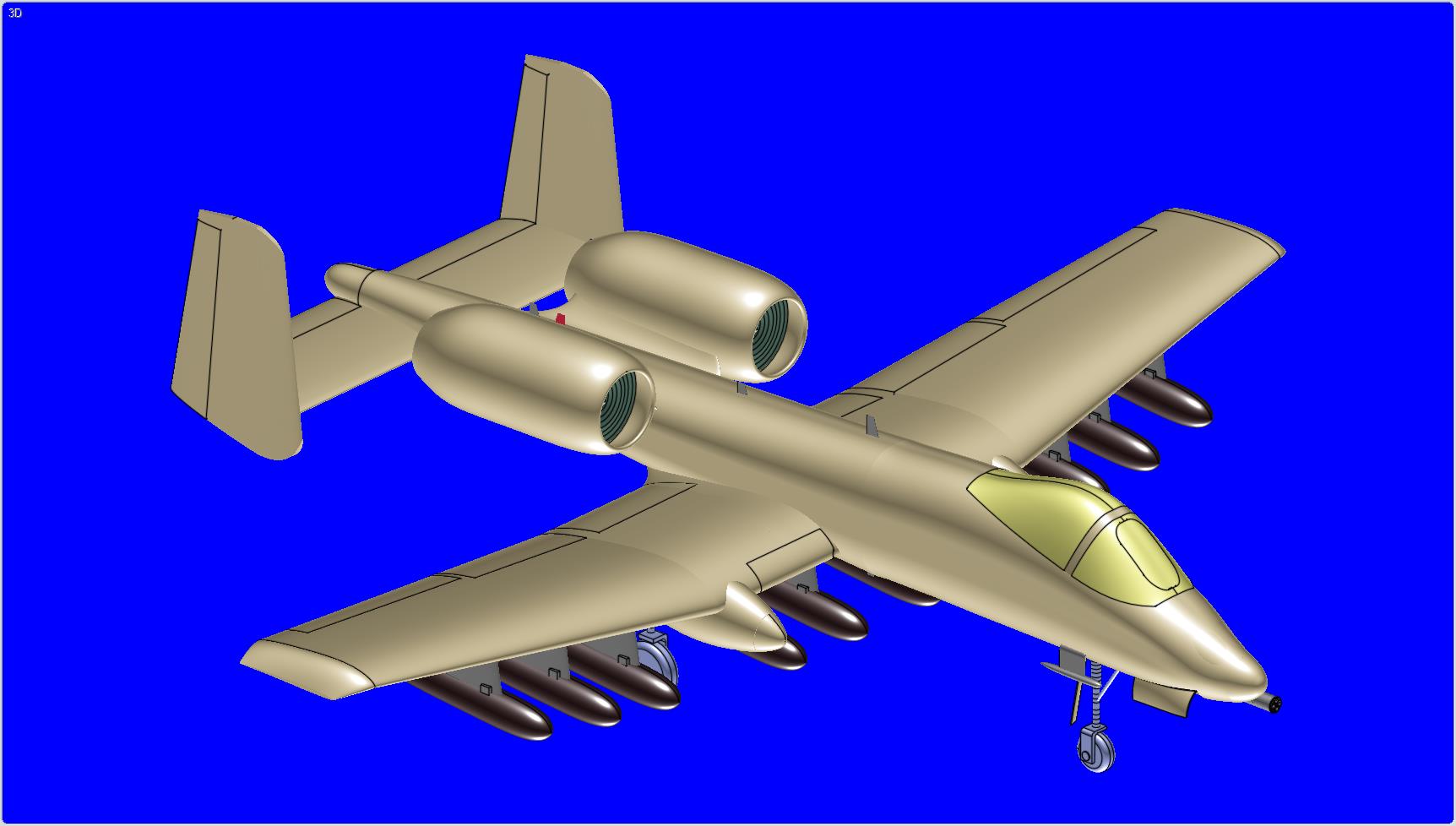 美国空军A-10A攻击机固体总成