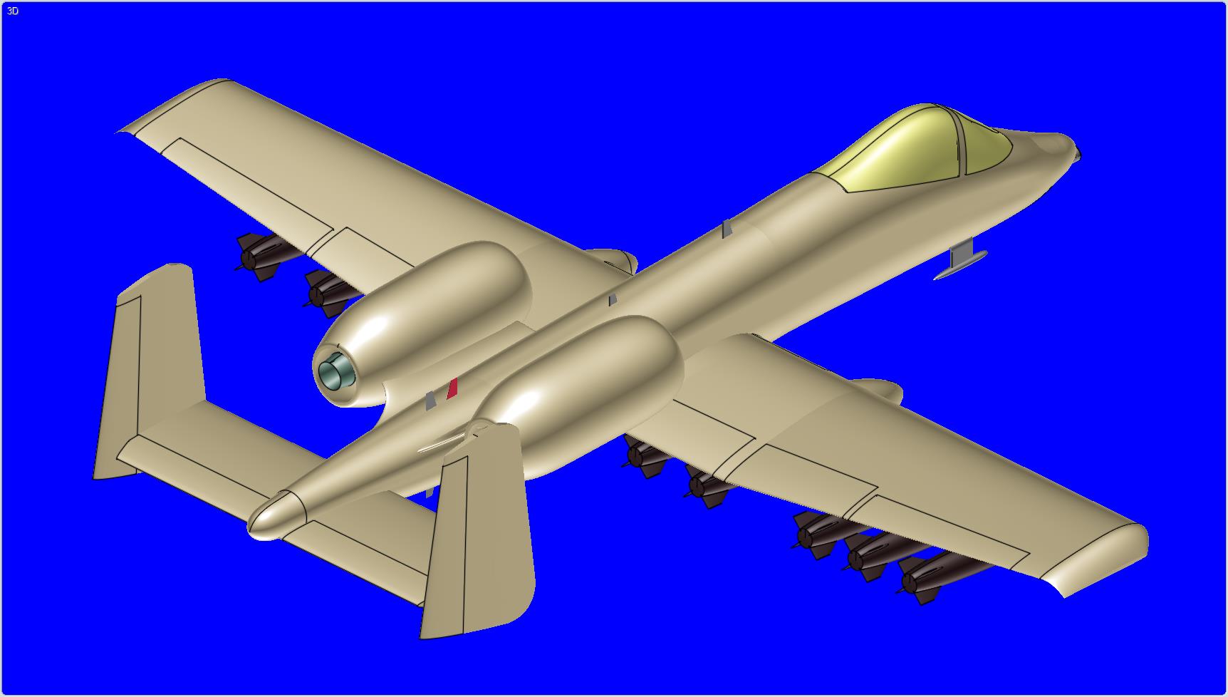 美国空军A-10A攻击机固体总成