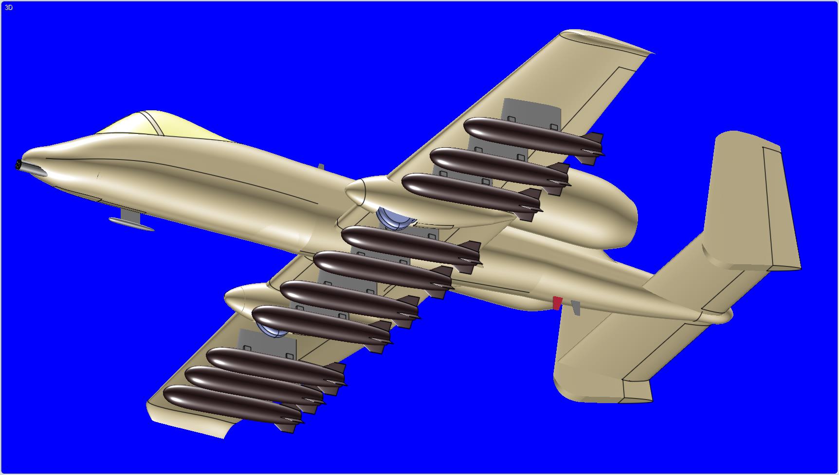 美国空军A-10A攻击机固体总成