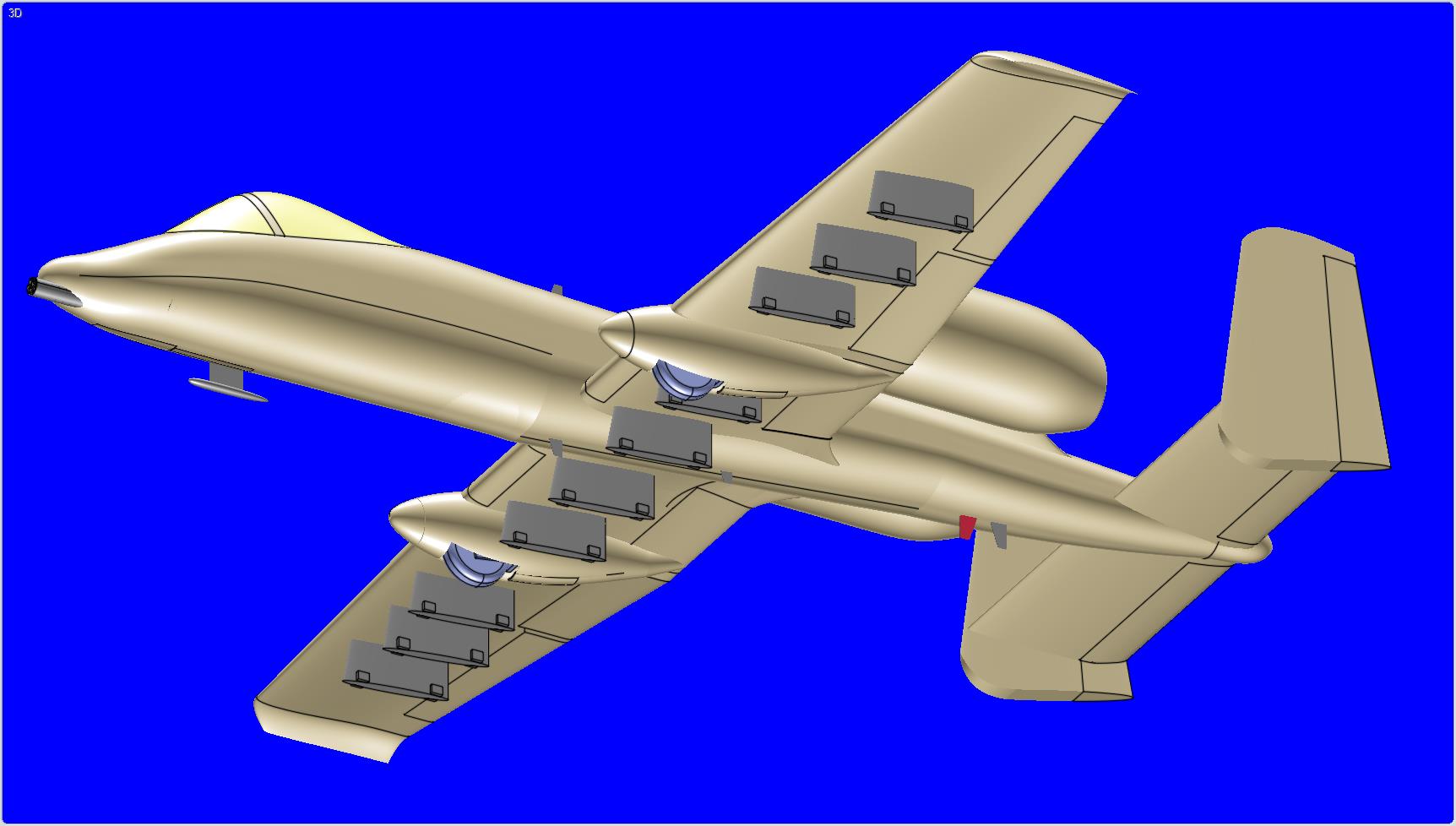 美国空军A-10A攻击机固体总成