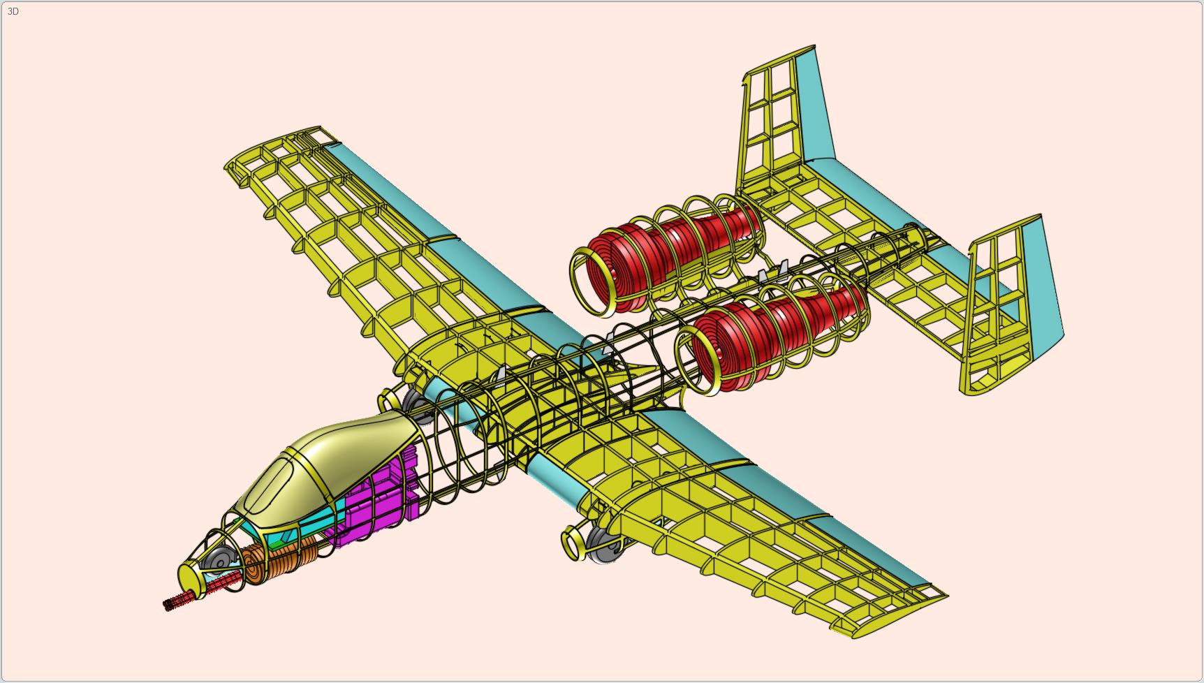 美国空军A-10A攻击机固体总成