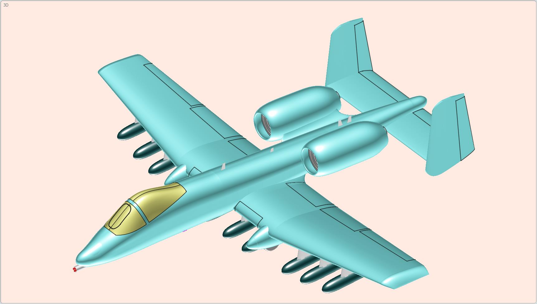 美国空军A-10A攻击机固体总成