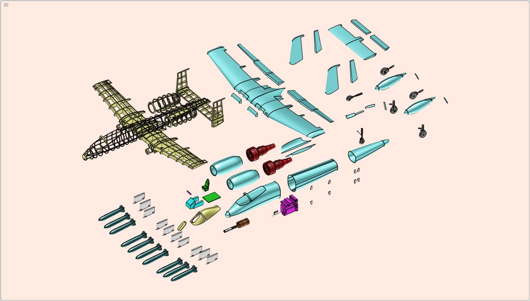 美国空军A-10A攻击机固体总成