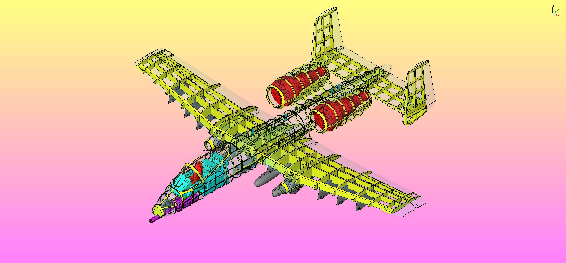 美国空军A-10A攻击机固体总成