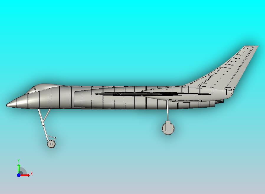 沃特F7U-3弯刀飞机实体装配模型(Alibre)