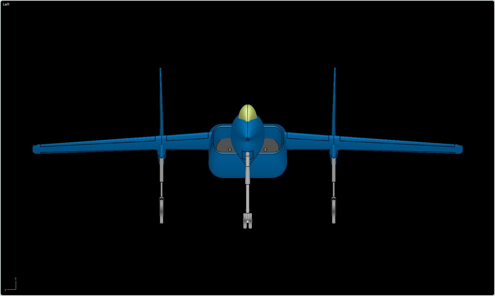 沃特F7U-3弯刀飞机实体装配模型(Alibre)