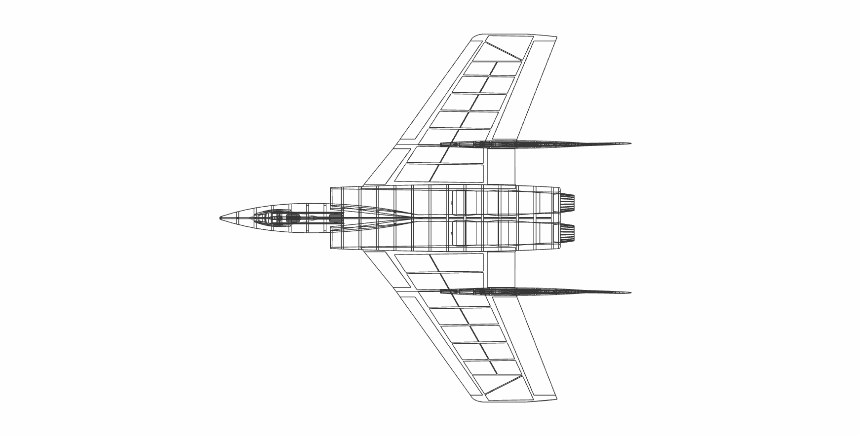 沃特F7U-3弯刀飞机实体装配模型(Alibre)