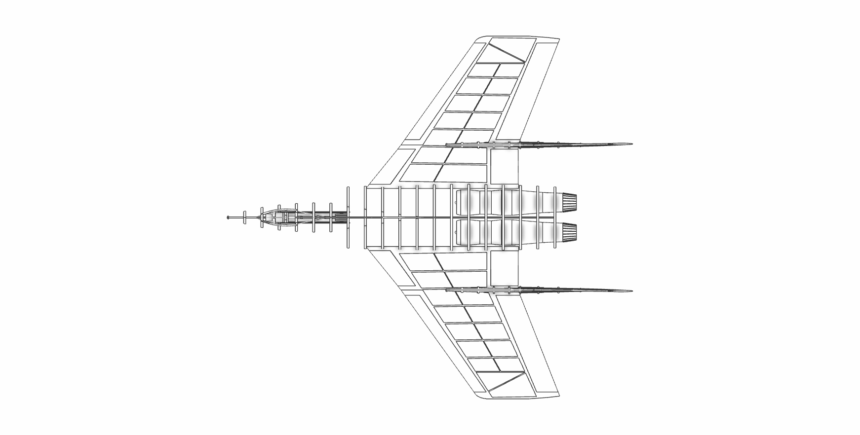 沃特F7U-3弯刀飞机实体装配模型(Alibre)