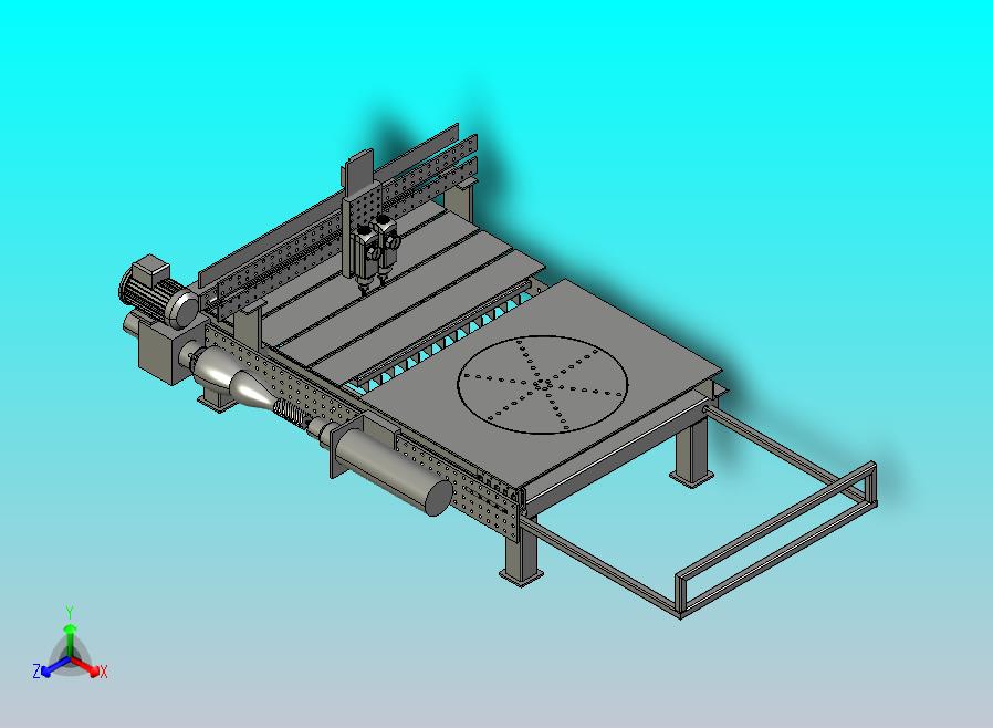 切削设备mach3-cnc-router-welding-table-模型格式为 stp