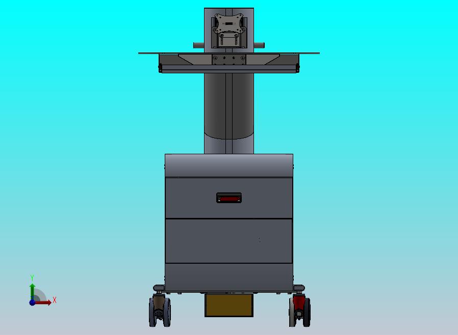 医用推车3D数模图纸 Solidworks设计