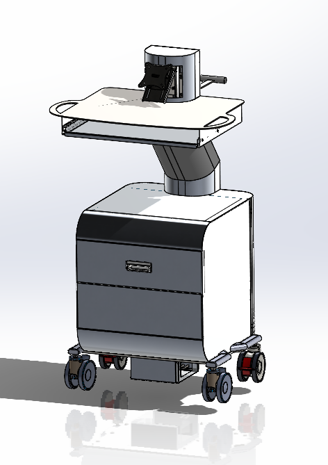 医用推车3D数模图纸 Solidworks设计