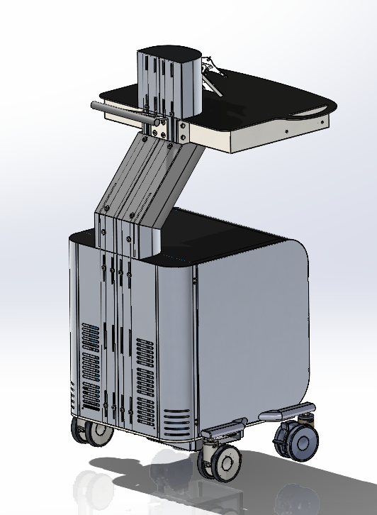 医用推车3D数模图纸 Solidworks设计