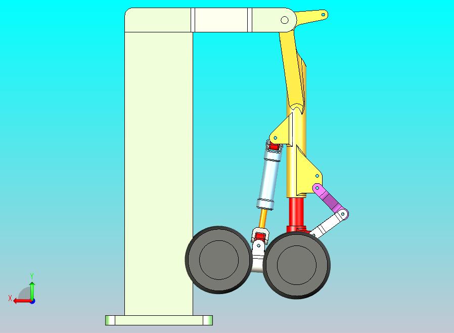 轰炸机起落架简易结构3D图纸 STEP格式