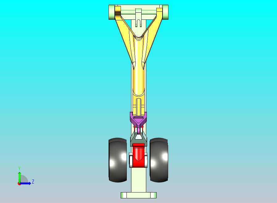 轰炸机起落架简易结构3D图纸 STEP格式