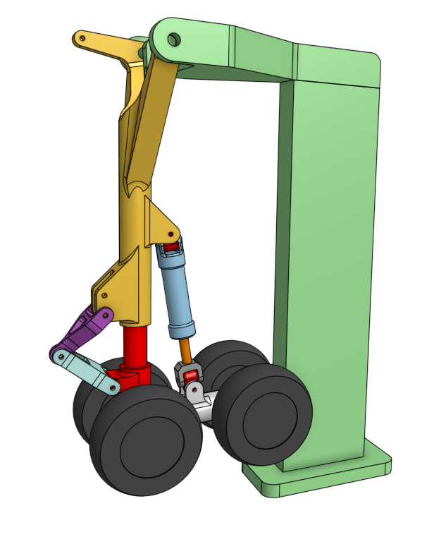 轰炸机起落架简易结构3D图纸 STEP格式