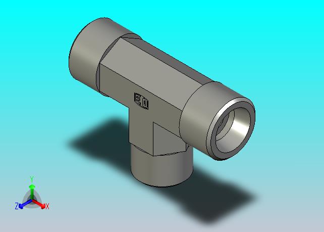 EO管接头三通异径管TR12 10 12SCFX.igs