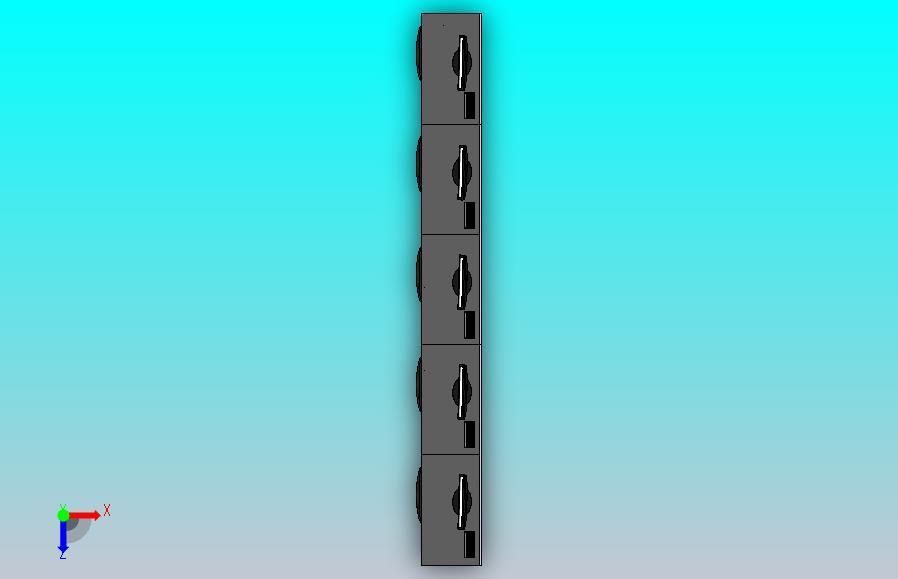 开放式办公桌工作站模型