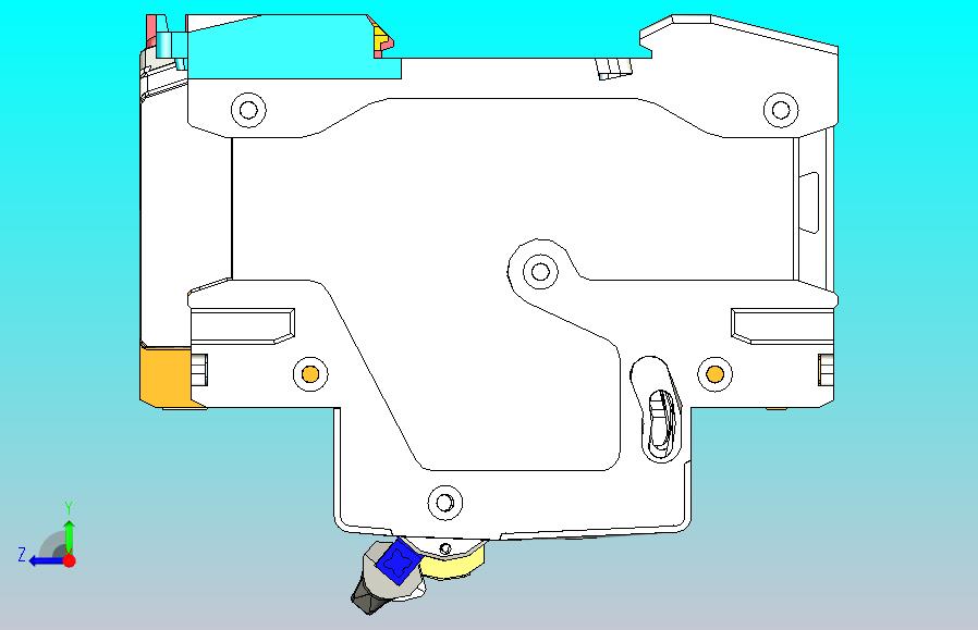 NB1L-63 3P剩余电流动作断路器三维模型202307