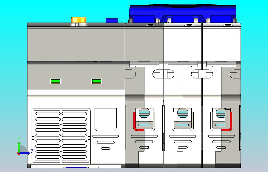 NB7LE-63&3P&剩余电流动作断路器三维模型202307