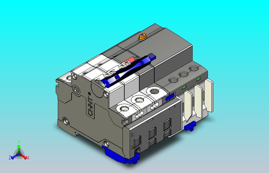 NB7LE-63&3P&剩余电流动作断路器三维模型202307