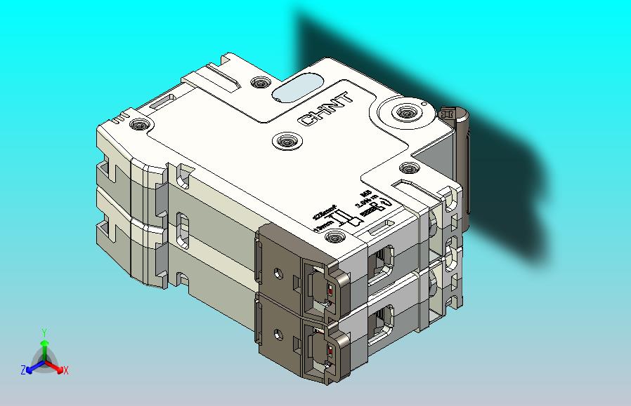 NB8-63H_2P小型断路器三维模型202306