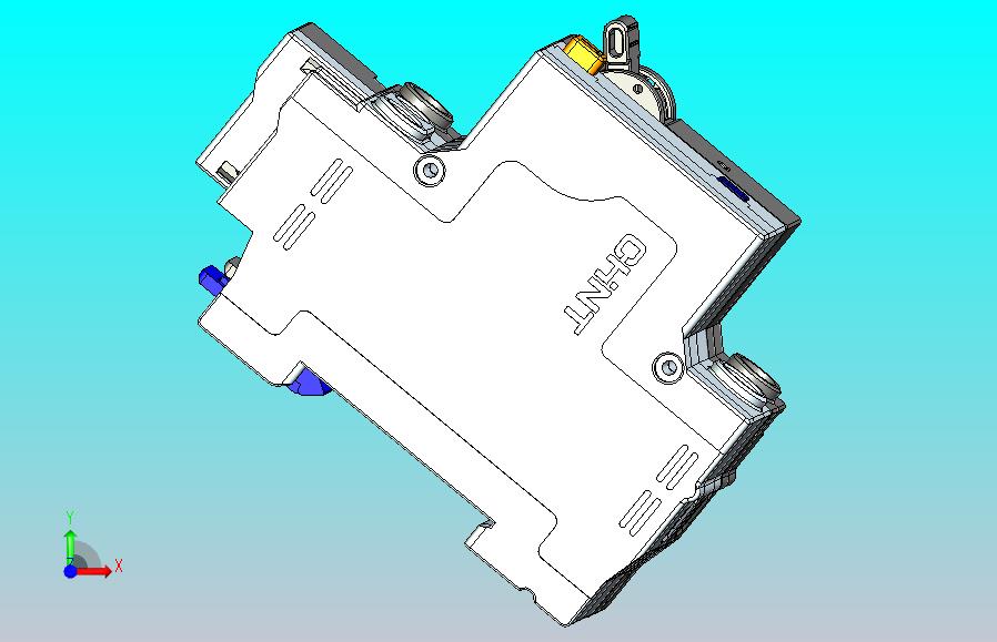 NBPLE-32&1P&N剩余电流动作断路器三维模型202307