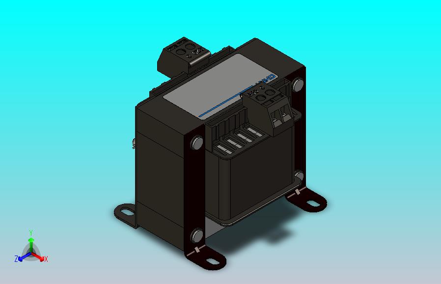 NDK2-200 380V-220V控制变压器三维模型202407