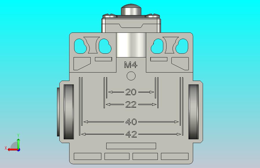 NKX3-11_KM2行程开关三维模型202011