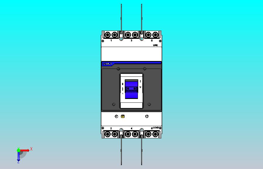 NXM-1250 3P塑料外壳式断路器三维模型202209