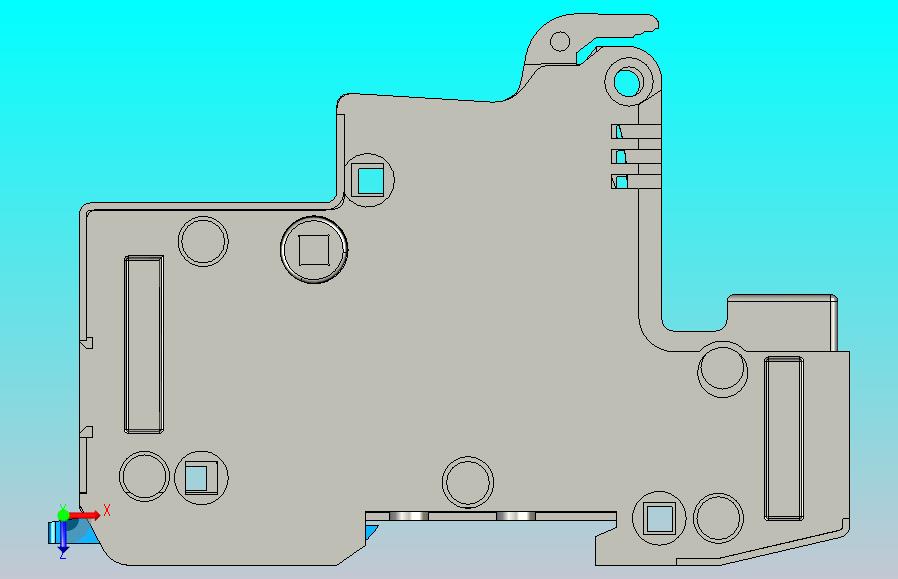 NRT28-63 2P熔断器支持件-底座三维模型 202012